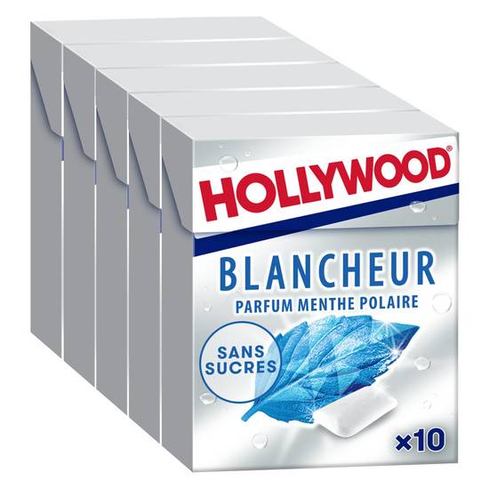 Hollywwod - Hollywood chewing gum à la menthe polaire sans sucres blancheur (5 pièces)