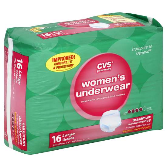 Cvs Women's Underwear Maximum Absorbency (large)