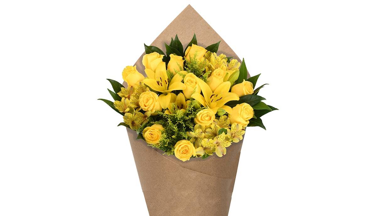 Bloom Haus™ 12 Plus Rose Bouquet - Yellow