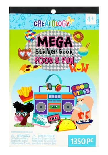 Creatology Food & Fun Mega Sticker Book, 6" x 9.5" (1350 ct)