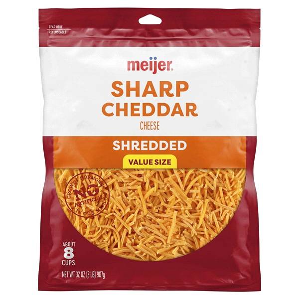 Meijer Shredded Sharp Cheddar Cheese (32 oz)