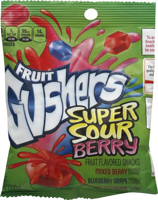 Fruit Gushers Super Sour Fruit Snacks (berry)