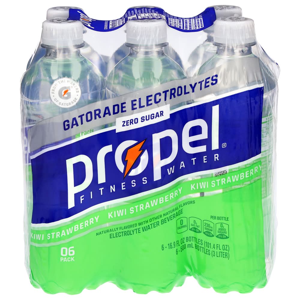 Propel Zero Sugar Fitness Electrolytes Water, Kiwi Strawberry (6 x 16.9 fl oz)