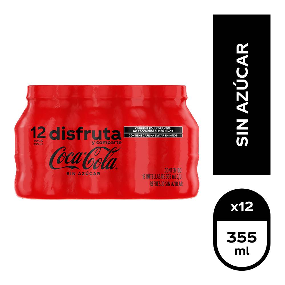 Coca-cola refresco sin azúcar (12 pack, 355 ml)