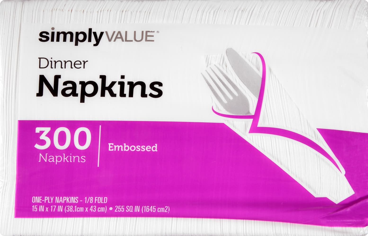 Simply Value One-Ply Dinner Napkins (8.9 oz)