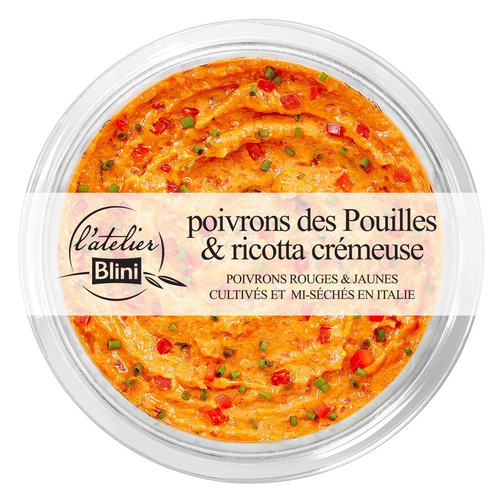 L'atelier Blini - Poivrons de sicile et ricotta crémeuse (140g)