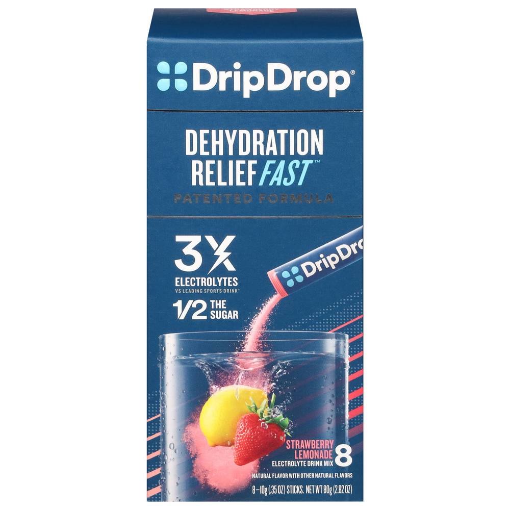 Dripdrop Electrolyte Drink Mix (8 ct, 10 g) (strawberry lemonade)