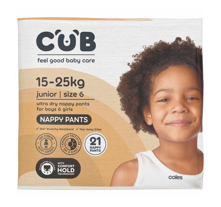 CUB Junior Nappy Pants, Size 6 (21 pack)