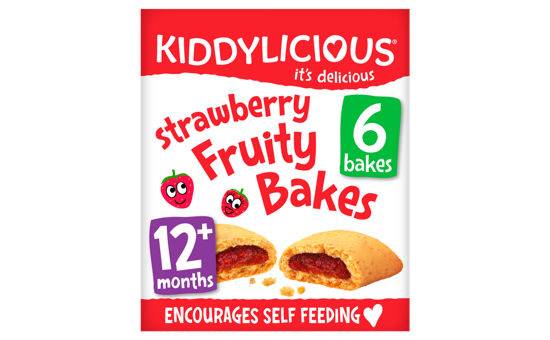 Kiddylicious Strawberry Fruity Bakes 12 Months+ 6 x 22g (132g)