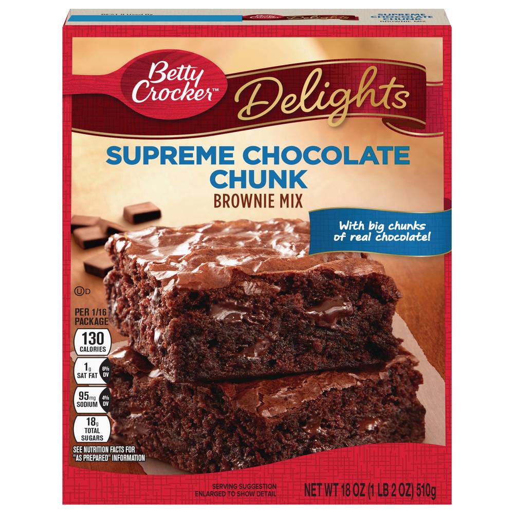 Betty Crocker Delights Supreme Chocolate Chunk Brownie Mix