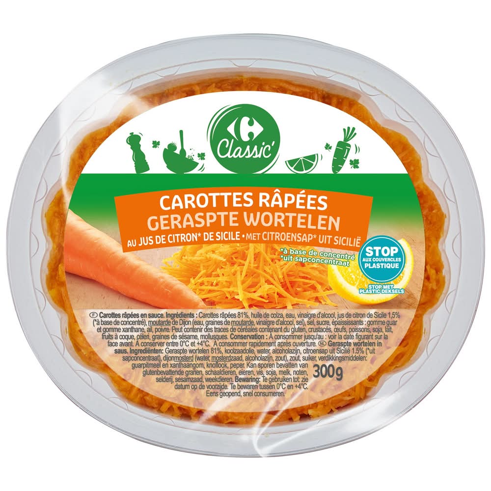 Carrefour carottes râpées au jus de citron 