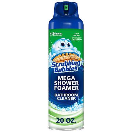 Scrubbing Bubbles Mega Shower Foamer Aerosol, Disinfectant Cleaner Rainshower - 20.0 oz