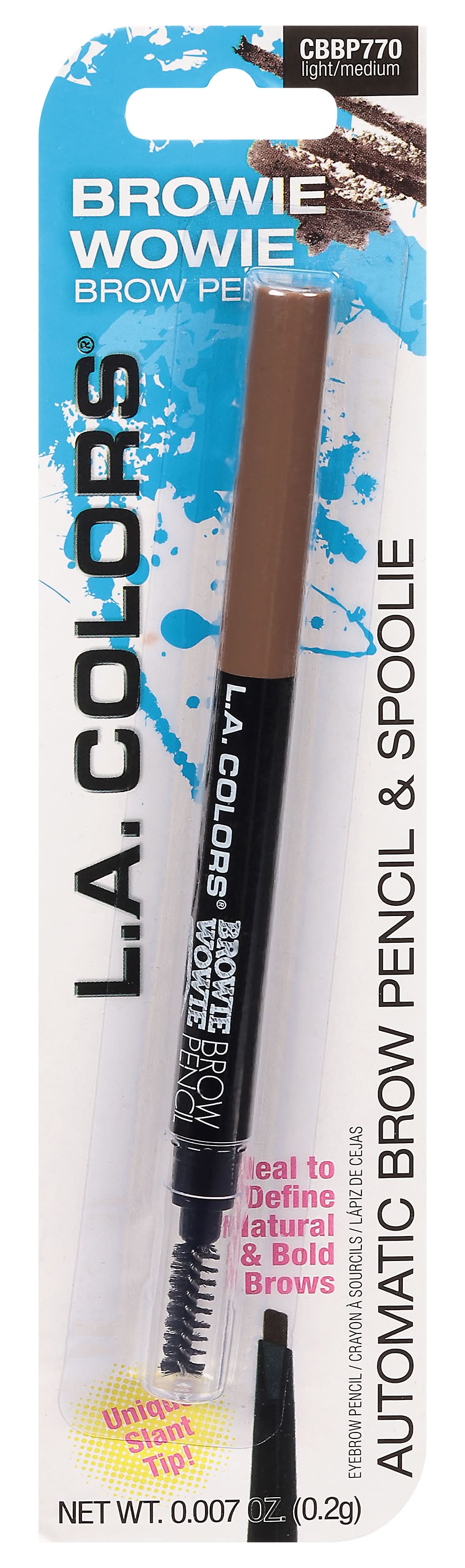L.A. Colors Automatic Brow Pencil & Spoolie, Cbbp770 Light/Medium (0.2 g)