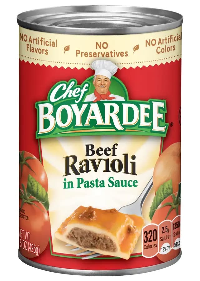 Chef Boyardee Beef Ravioli in Tomato Meat Sauce