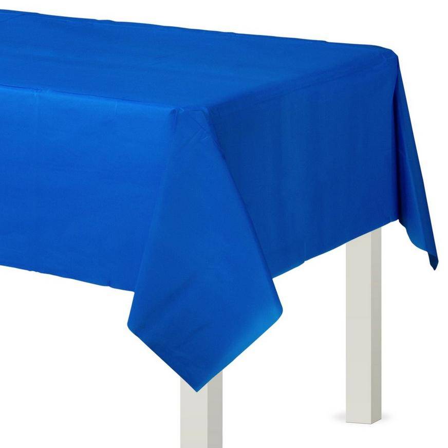 Party City Plastic Table Cover (royal blue)