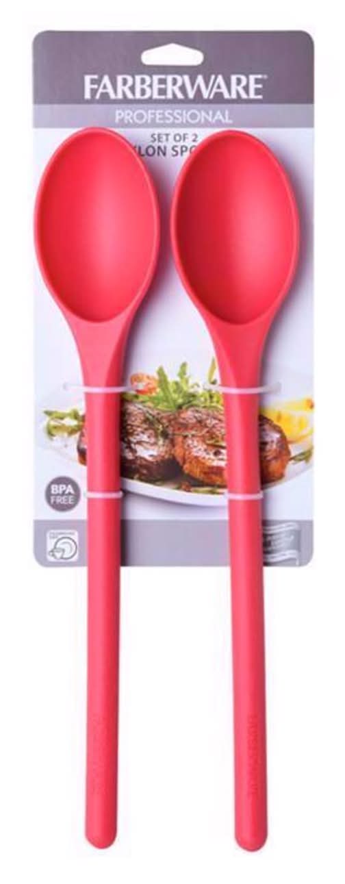 Farberware Red Nylon/Plastic Mixing Spoons