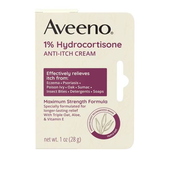 Aveeno 1% Hydrocortisone Anti-Itch Cream, 1 OZ