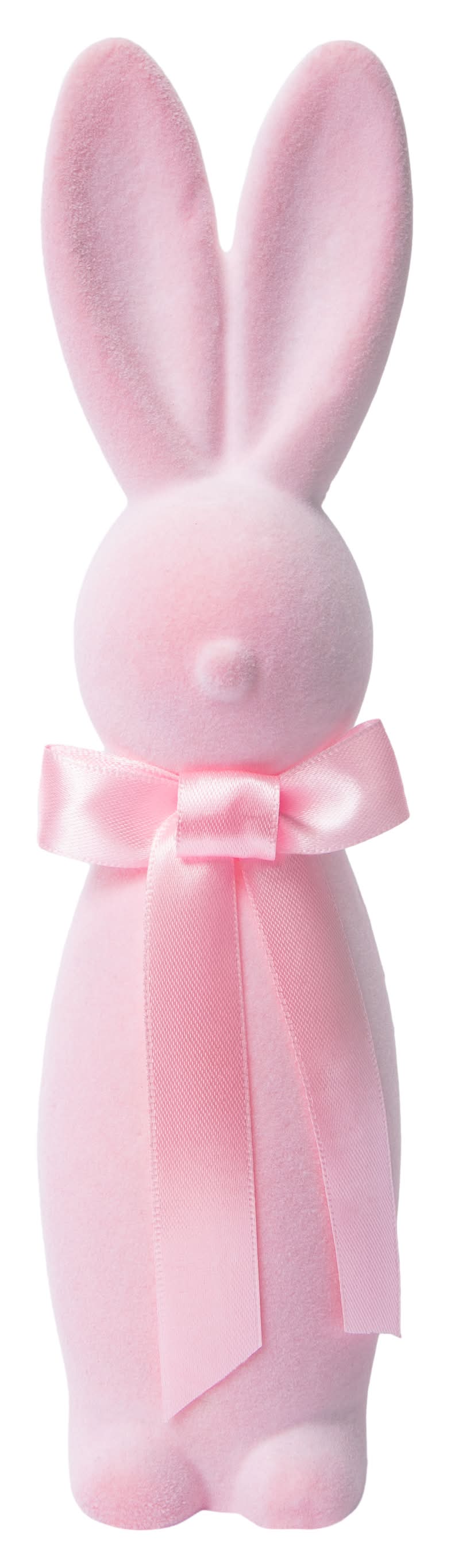 Colored Flocked Bunny Pink