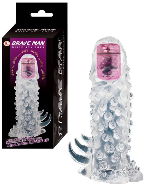 Brave man capa com vibro baile sex toys 14cm x 4 2cm Delivery