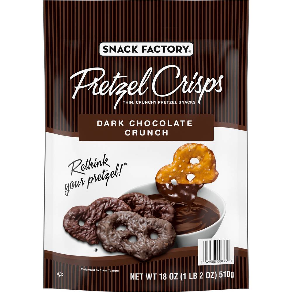 Snack Factory Dark Chocolate Crunch Pretzel Crisps (1.12 lbs)