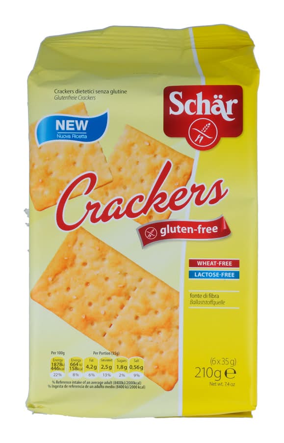 Schar - Crackers sem glúten, embalagem de 210 g
