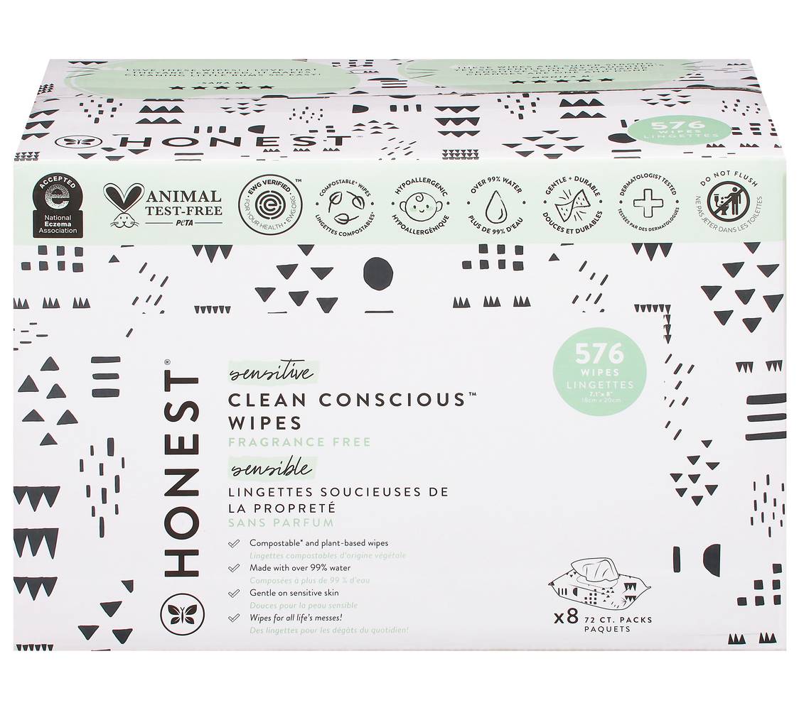 Honest Clean Conscious Wipes (8 ct)