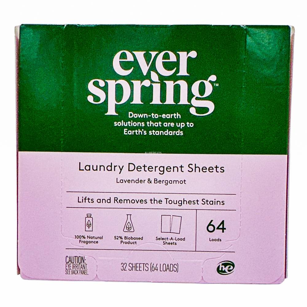 Everspring Laundry Detergent Sheets, Lavender-Bergamot (32 ct)