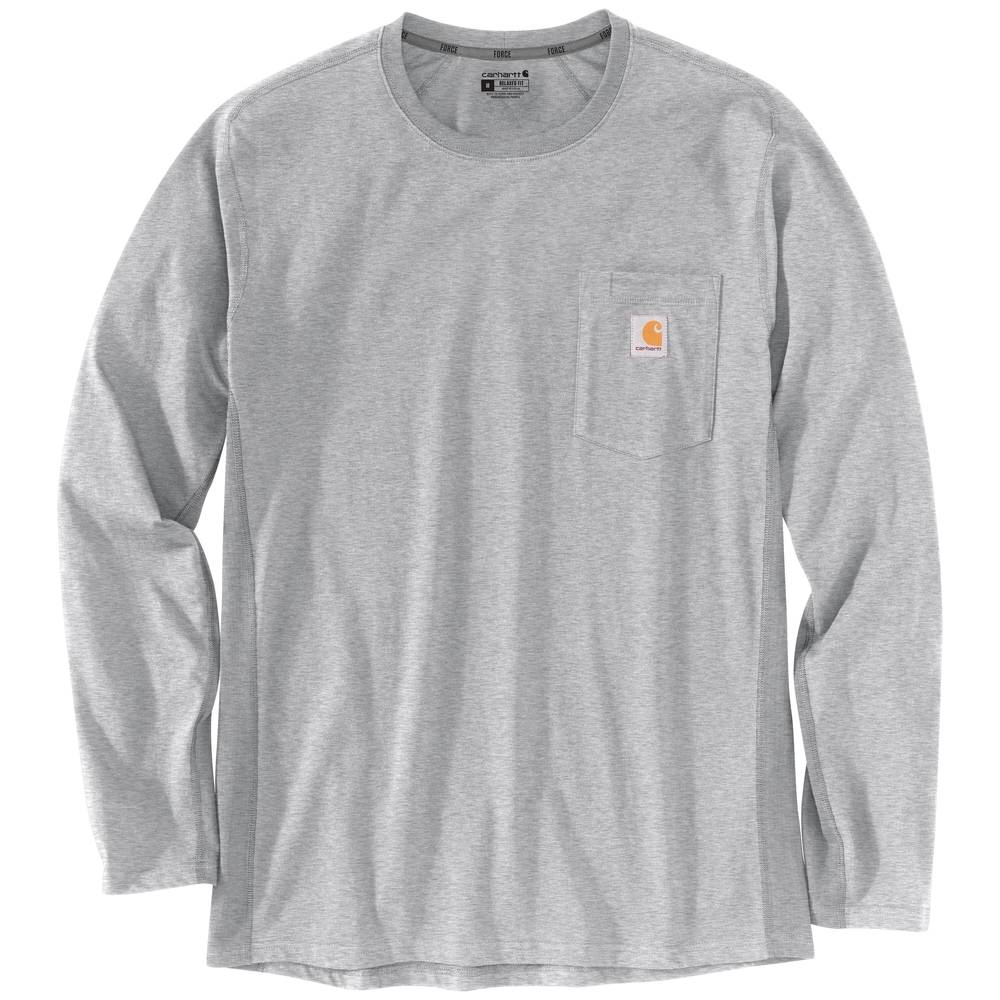 Carhartt Men's Gray Jersey Long Sleeve T-shirt (Large) | 106656-HGYLREG