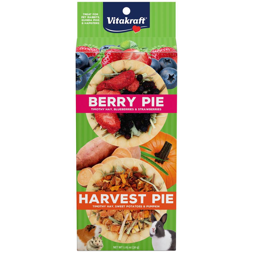 Vitakraft Berry & Harvest Pie Small Pet Treat (1.05 oz, 2 ct)