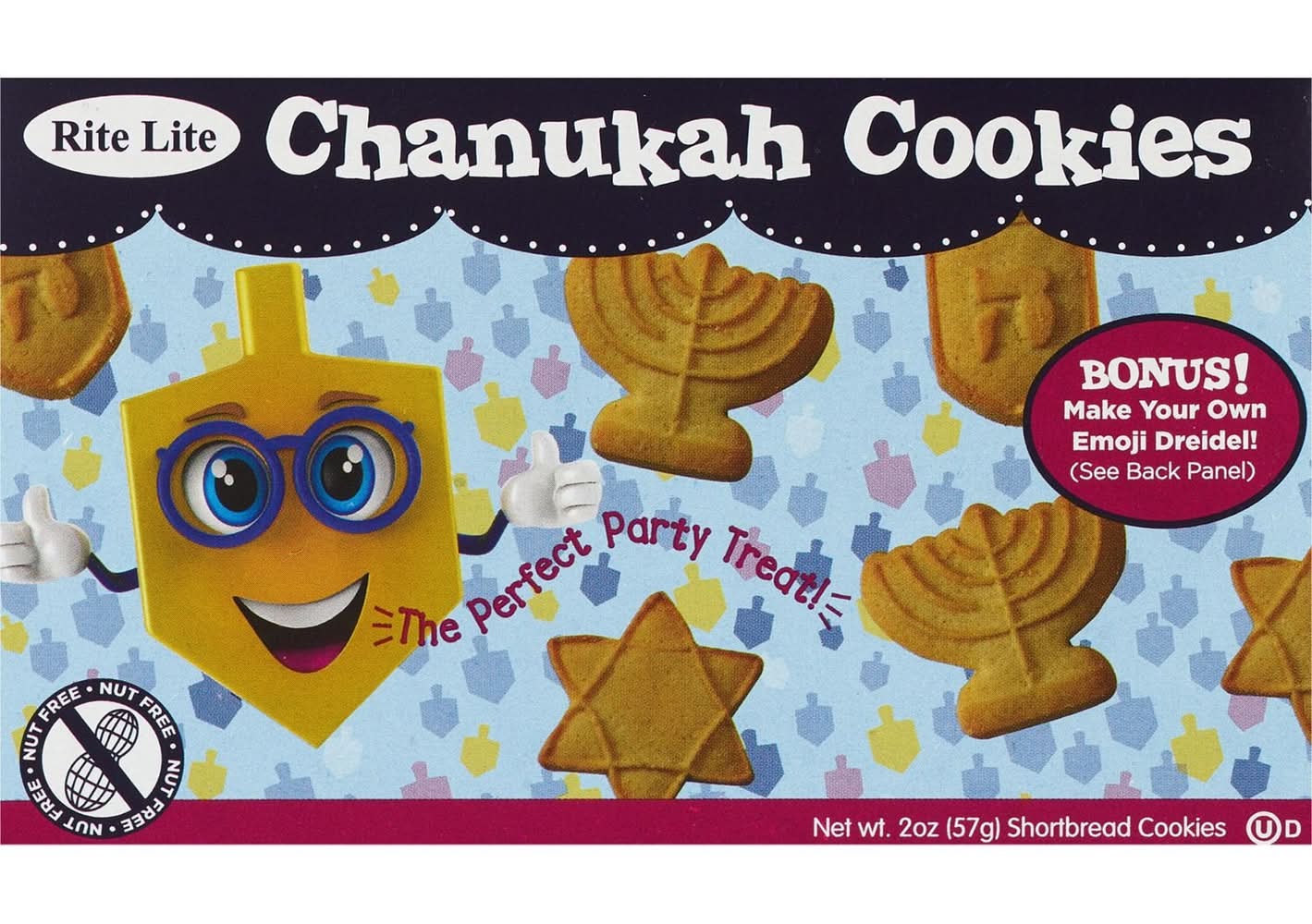 Rite Lite Chanukah Shortbread Cookies (2 oz)