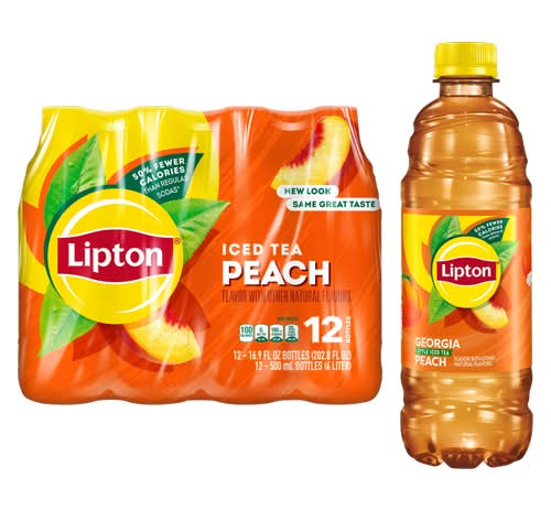 Lipton Iced Peach Tea 12pk 16.9oz Btl