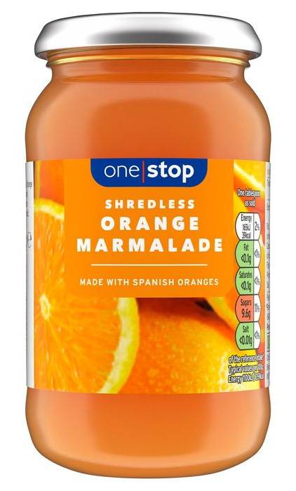 One Stop Shredless Orange Marmalade 454g (404317)