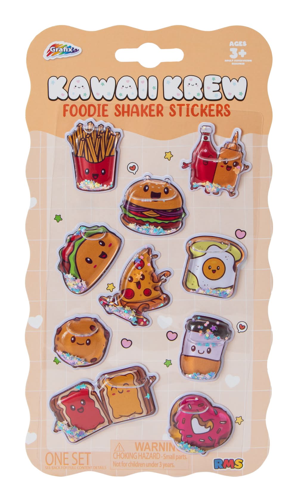 Kawaii Krew Blue Animal Shaker Stickers Foodie