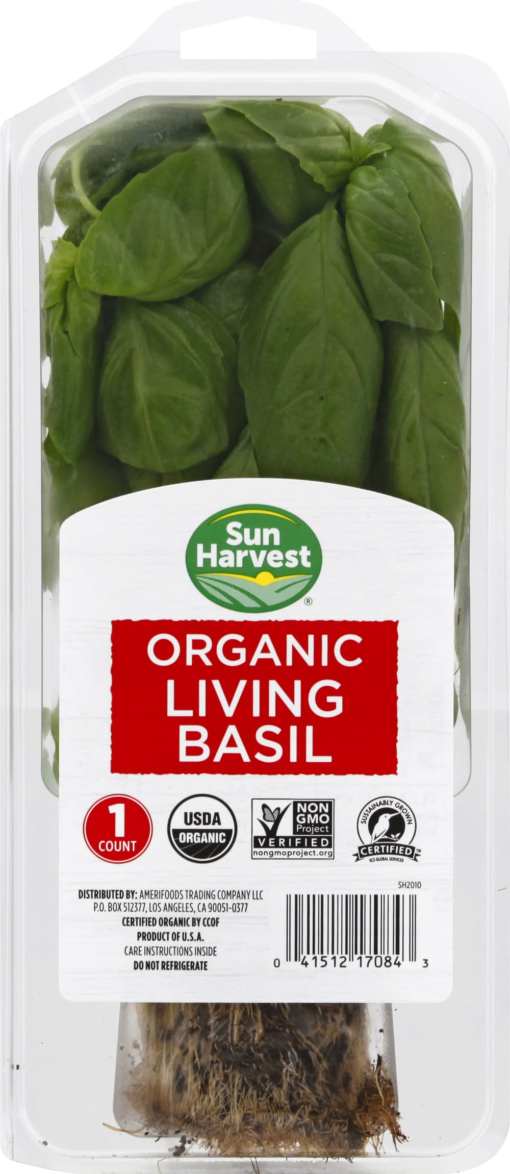 Sun Harvest Organic Living Basil