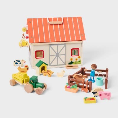 Gigglescape Fold & Go Barn Set 3+ Years, 13 3/18x7 9/18x10 1/8 in (47 ct)