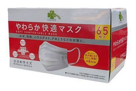 くらしリズムやわらか快適マスクａ小さめ６５枚:4582451671962