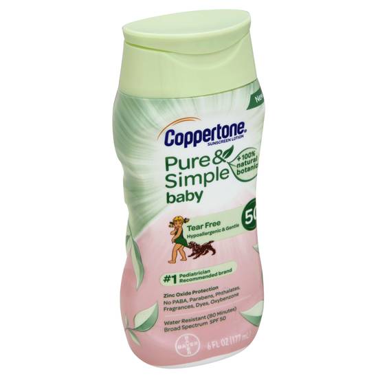 Coppertone Pure & Simple Baby Spf 50 Sunscreen Lotion