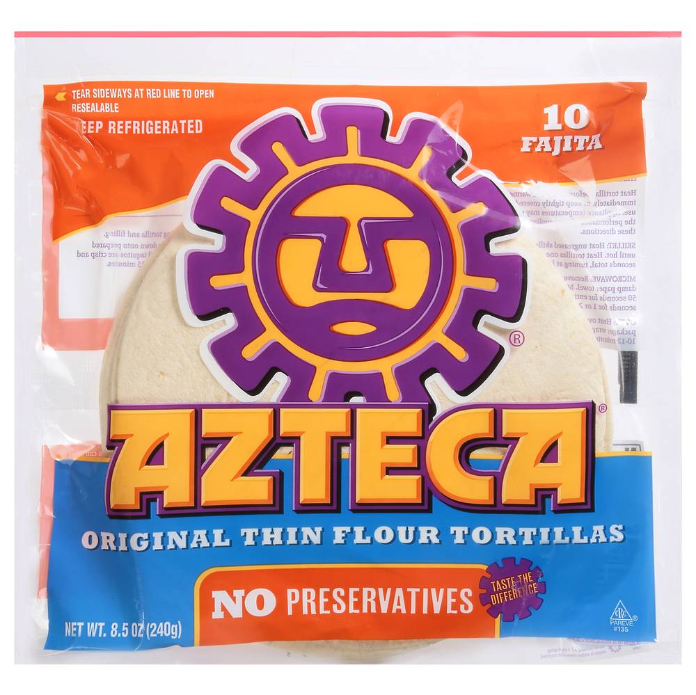 Azteca Original Thin Flour Tortillas (10 ct)