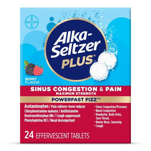 Alka-Seltzer Sinus Congestion and Pain Effervescent Tablets