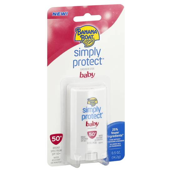 Banana Boat Simply Protect Broad Spectrum Spf 50+ Baby Sunscreen Stick
