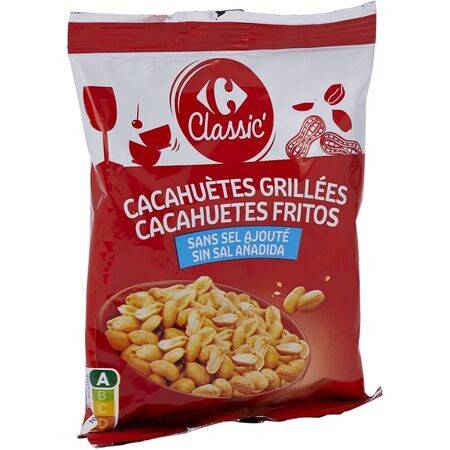 FID - Cacahuètes grillées sans sel ajouté CARREFOUR CLASSIC' - le paquet de 200g
