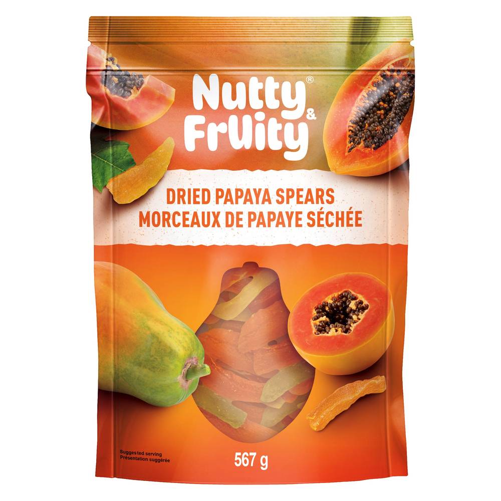 Nutty And Fruitty Dried Papaya Spears, 567 G