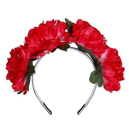 Diadema Flores 20cm - Fiusha