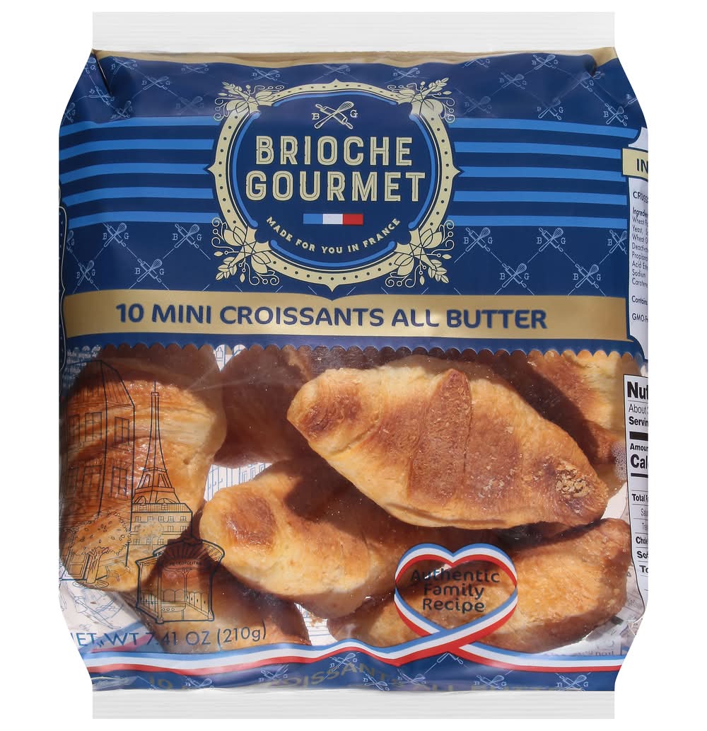 Brioche Gourmet All Butter Mini Croissants (7.41 oz, 10 ct)