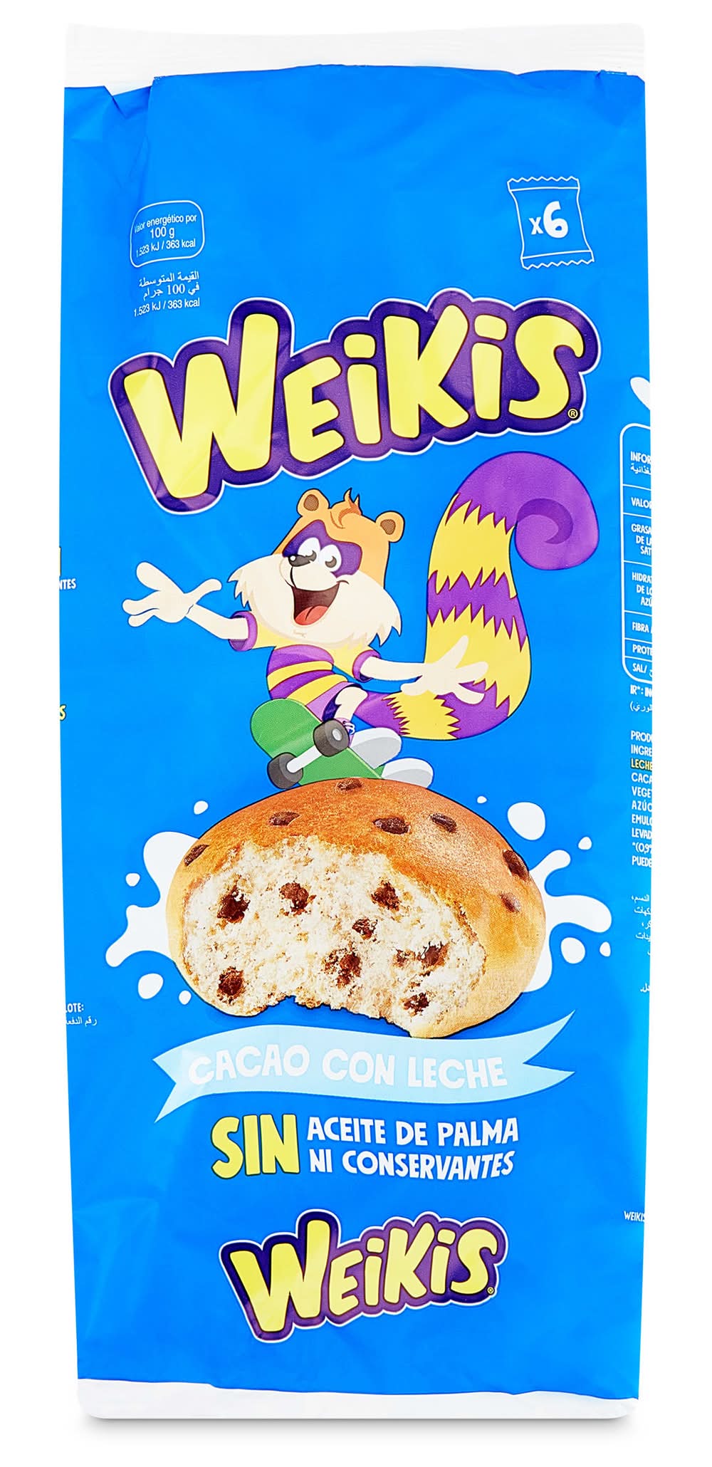 Bollería Con Pepitas De Chocolate Con Leche Weikis Bolsa 240 G