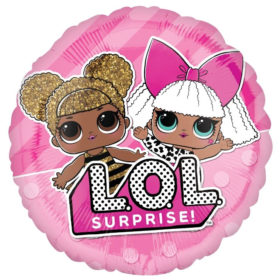 Anagram Lol Surprise Dolls Round Mylar Balloon, Pink