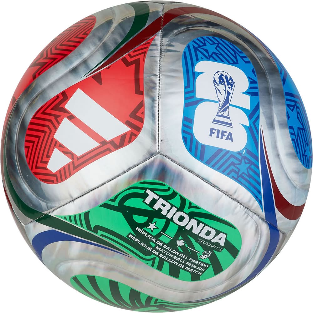 adidas FIFA World Cup 2026 Trionda Training Foil Soccer Ball (Multicolor/White/Blue, 4)