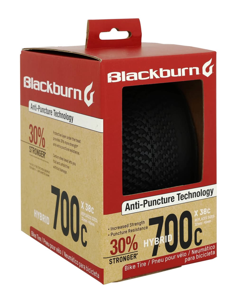 Blackburn 700C Hybrid Bike Tire With Anti-Puncture Technology, Black