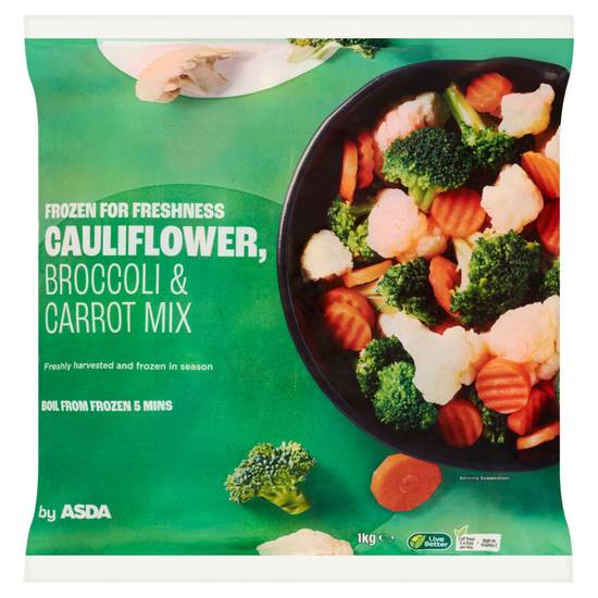 Asda Cauliflower, Broccoli & Carrot Mix 1kg