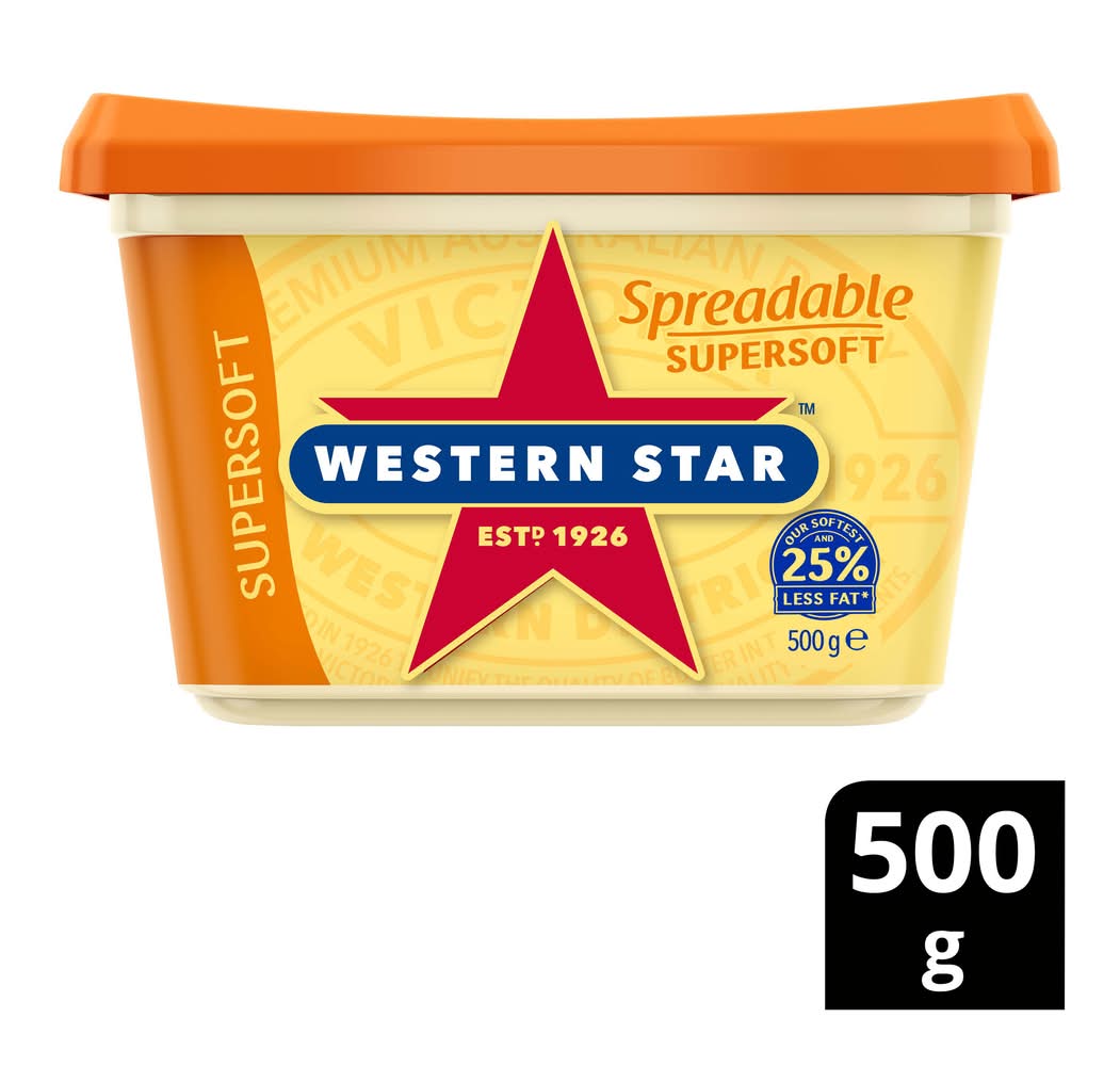 Western Star Spreadable Supersoft Butter (500g)
